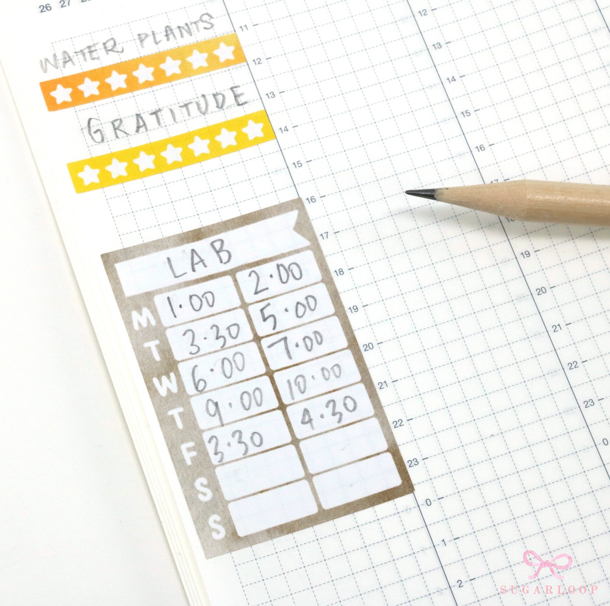 Weekly Sidebar Work Habit Tracker Bujo Planner Stickers Highland Colorway: 1.5in (38mm)Wide  8 Full Boxes