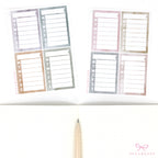 Weekly Sidebar Work Habit Tracker Bujo Planner Stickers Highland Colorway: 1.5in (38mm)Wide  8 Full Boxes