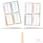 Weekly Sidebar Work Habit Tracker Bujo Planner Stickers Highland Colorway: 1.5in (38mm)Wide  8 Full Boxes