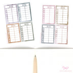 Weekly Sidebar Work Habit Tracker Bujo Planner Stickers Highland Colorway: 1.5in (38mm)Wide  8 Full Boxes