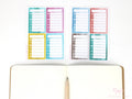 Weekly Sidebar Work Habit Tracker Bujo Planner Stickers: 1.5in (38mm) Wide