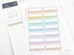 Reading Habit Tracker Vertical Sidebar Bujo Planner Stickers: 1.5in (38 mm) Wide