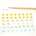 Kawaii Weather Icon Bujo Planner Stickers: approx 0.5 in (6 mm)