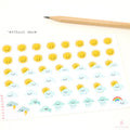 Kawaii Weather Icon Bujo Planner Stickers: approx 0.5 in (6 mm)