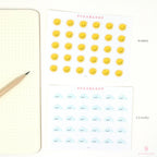 Kawaii Weather Icon Bujo Planner Stickers: approx 0.5 in (6 mm)