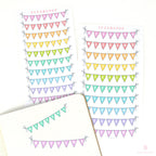 Weekend Bunting Bujo Planner Stickers: 3in (76 mm) Wide