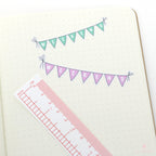 Weekend Bunting Bujo Planner Stickers: 3in (76 mm) Wide