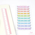 Weekend Bunting Bujo Journal Planner Stickers: 3in (76 mm) Wide