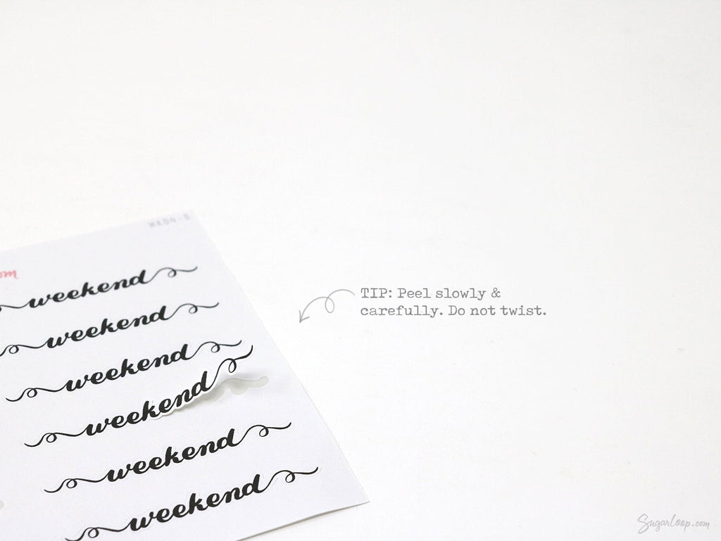 Weekend Bunting Bujo Planner Stickers: 2in (50 mm) 2.5in (60 mm) 3.25in (82 mm)