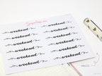 Weekend Bunting Bujo Planner Stickers: 2in (50 mm) 2.5in (60 mm) 3.25in (82 mm)