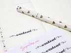 Weekend Bunting Bujo Planner Stickers: 2in (50 mm) 2.5in (60 mm) 3.25in (82 mm)