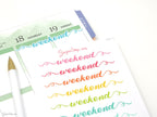 Weekend Bunting Bujo Planner Stickers: 2in (50 mm) 2.5in (60 mm) 3.25in (82 mm)