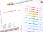 Weekend Bunting Bujo Planner Stickers: 2in (50 mm) 2.5in (60 mm) 3.25in (82 mm)