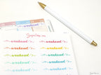 Weekend Bunting Bujo Planner Stickers: 2in (50 mm) 2.5in (60 mm) 3.25in (82 mm)