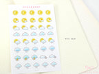 Watercolor Weather Planner and Journal Stickers: Hand Drawn Tracker Icons
