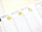 Watercolor Weather Planner and Journal Stickers: Hand Drawn Tracker Icons