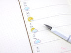 Watercolor Weather Planner and Journal Stickers: Hand Drawn Tracker Icons