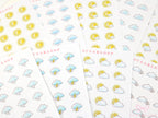 Watercolor Hand Drawn Doodle Weather Planner and Journal Stickers Icons