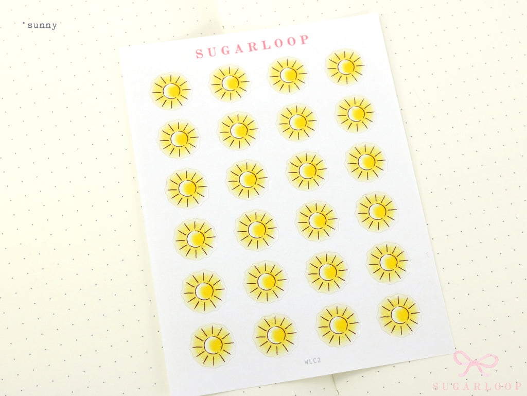 Watercolor Weather Planner & Journal Sticker Icons