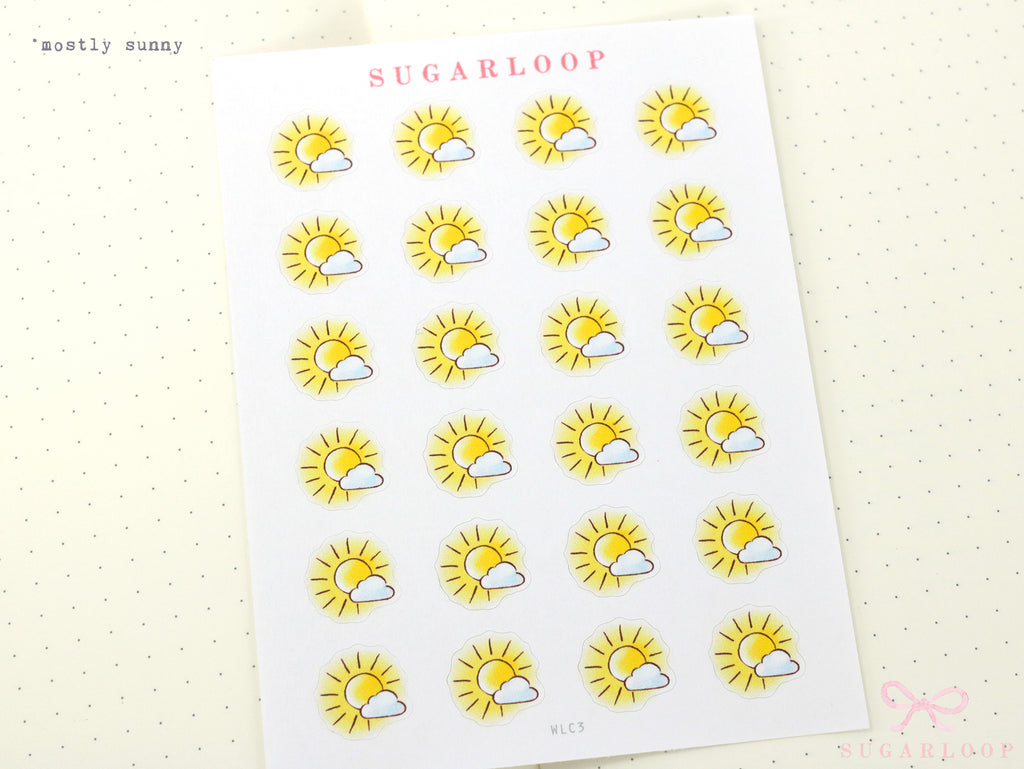 Watercolor Weather Planner & Journal Sticker Icons