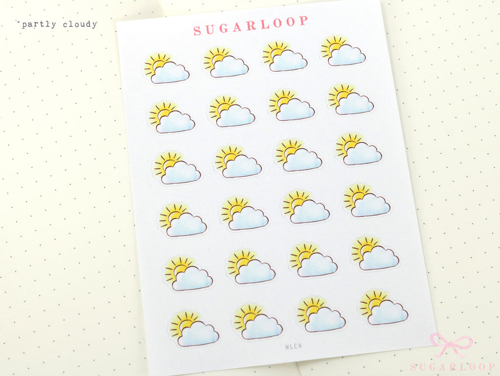 Watercolor Weather Planner & Journal Sticker Icons