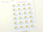 Watercolor Hand Drawn Doodle Weather Planner and Journal Stickers Icons