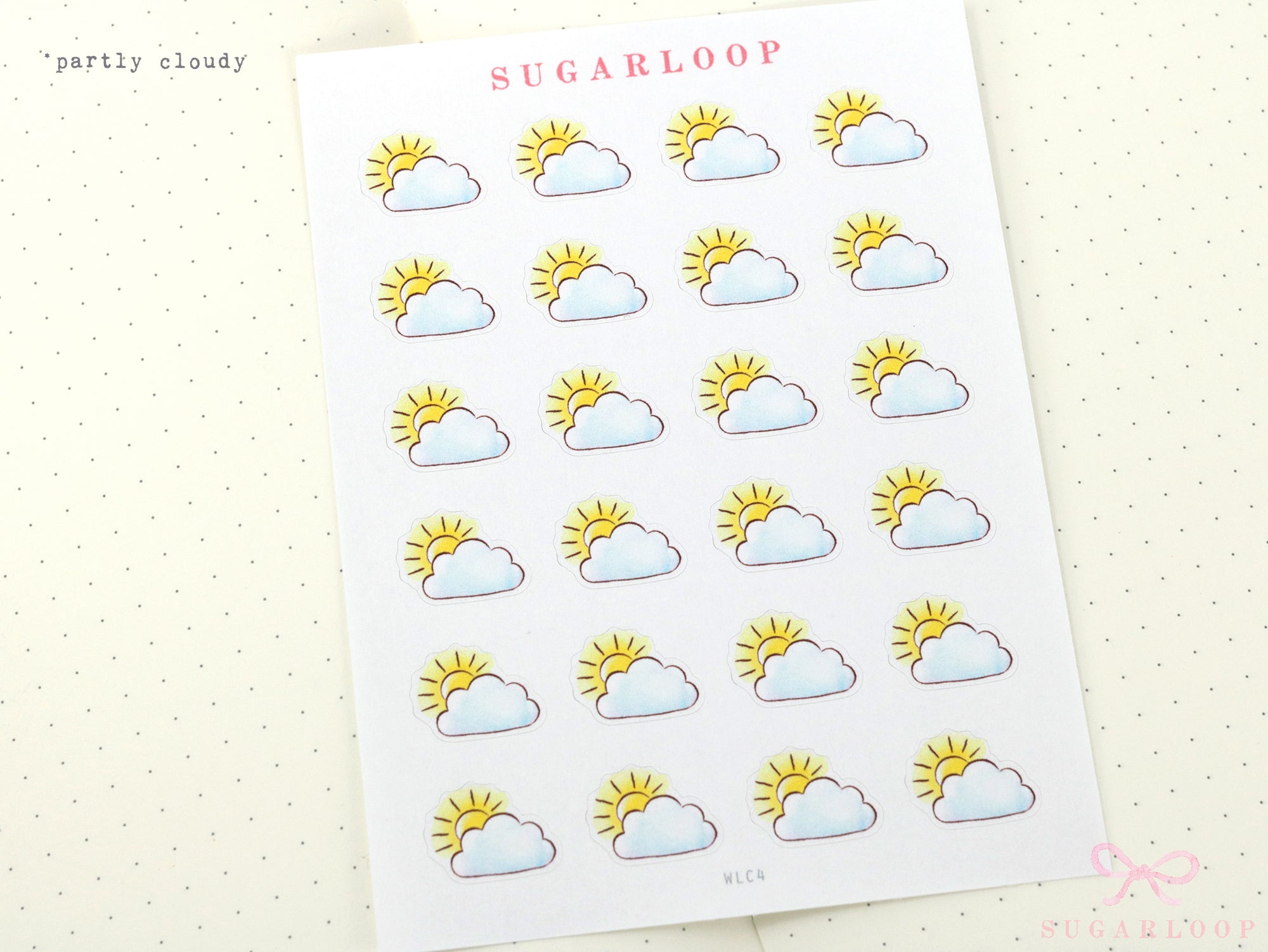 Watercolor Hand Drawn Doodle Weather Planner and Journal Stickers Icons
