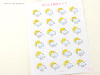 Watercolor Hand Drawn Doodle Weather Planner and Journal Stickers Icons