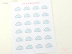 Watercolor Hand Drawn Doodle Weather Planner and Journal Stickers Icons