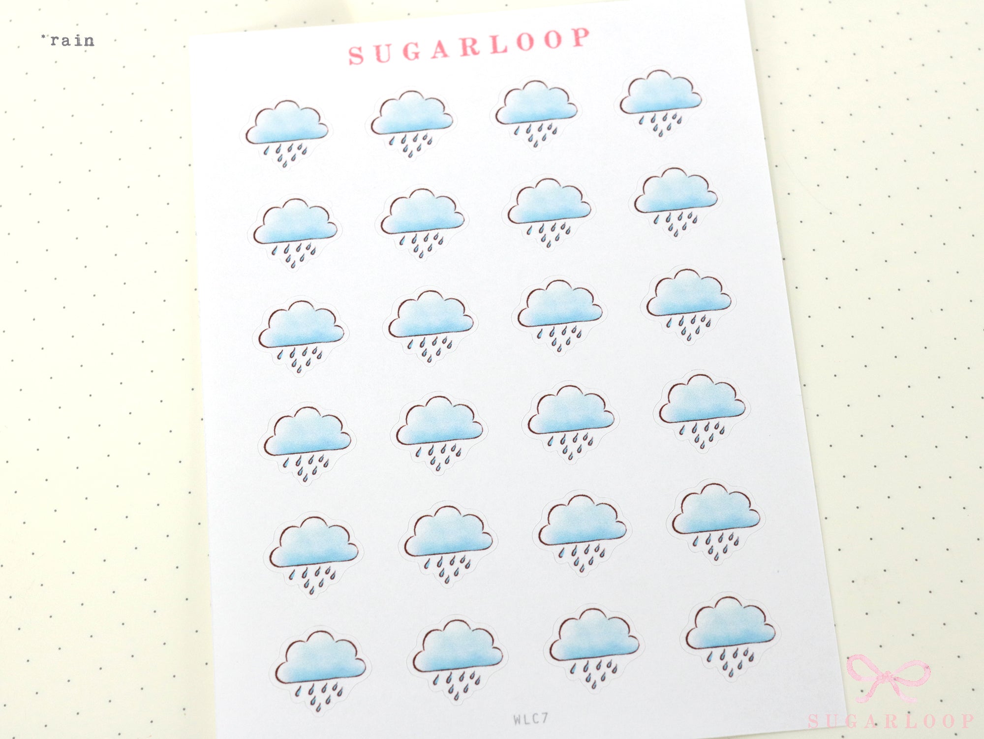 Watercolor Hand Drawn Doodle Weather Planner and Journal Stickers Icons