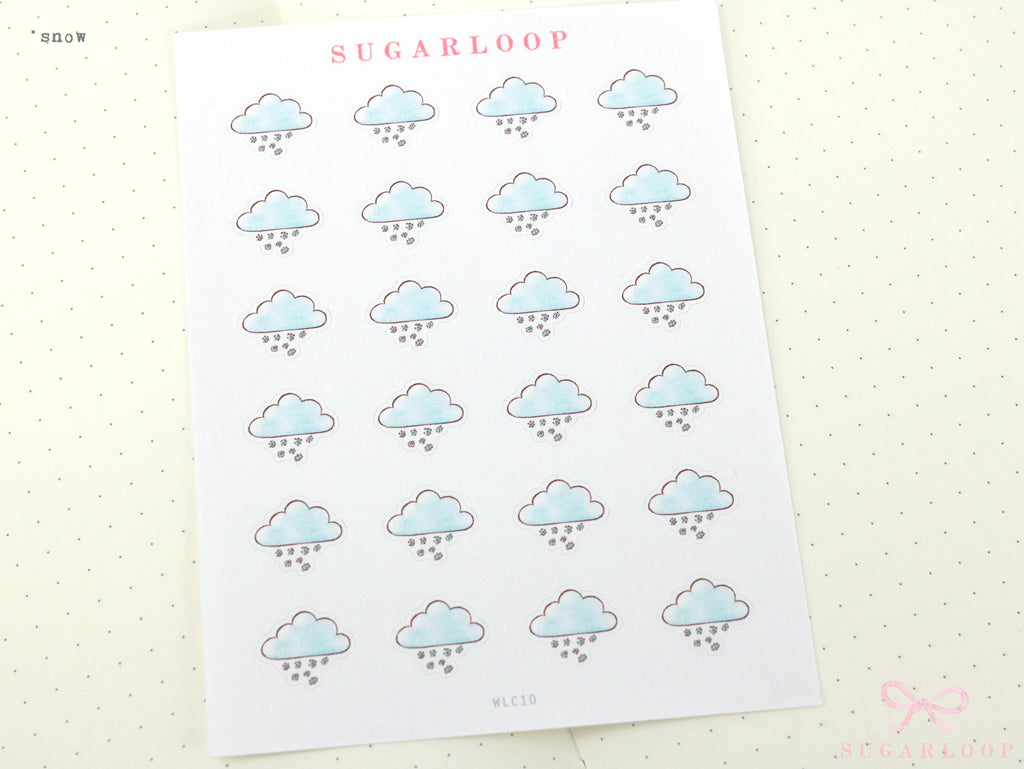Watercolor Weather Planner & Journal Sticker Icons