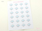 Watercolor Hand Drawn Doodle Weather Planner and Journal Stickers Icons