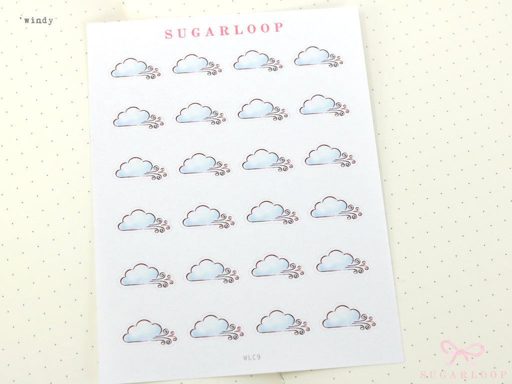 Watercolor Weather Planner & Journal Sticker Icons