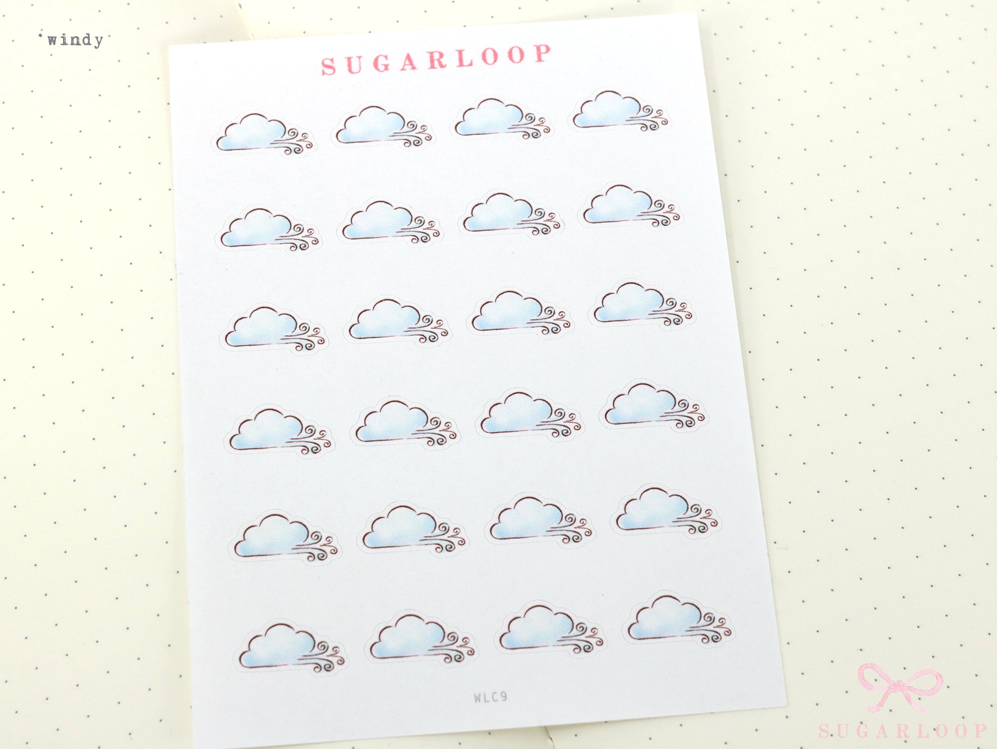 Watercolor Hand Drawn Doodle Weather Planner and Journal Stickers Icons