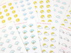 Watercolor Hand Drawn Doodle Weather Planner and Journal Stickers Icons