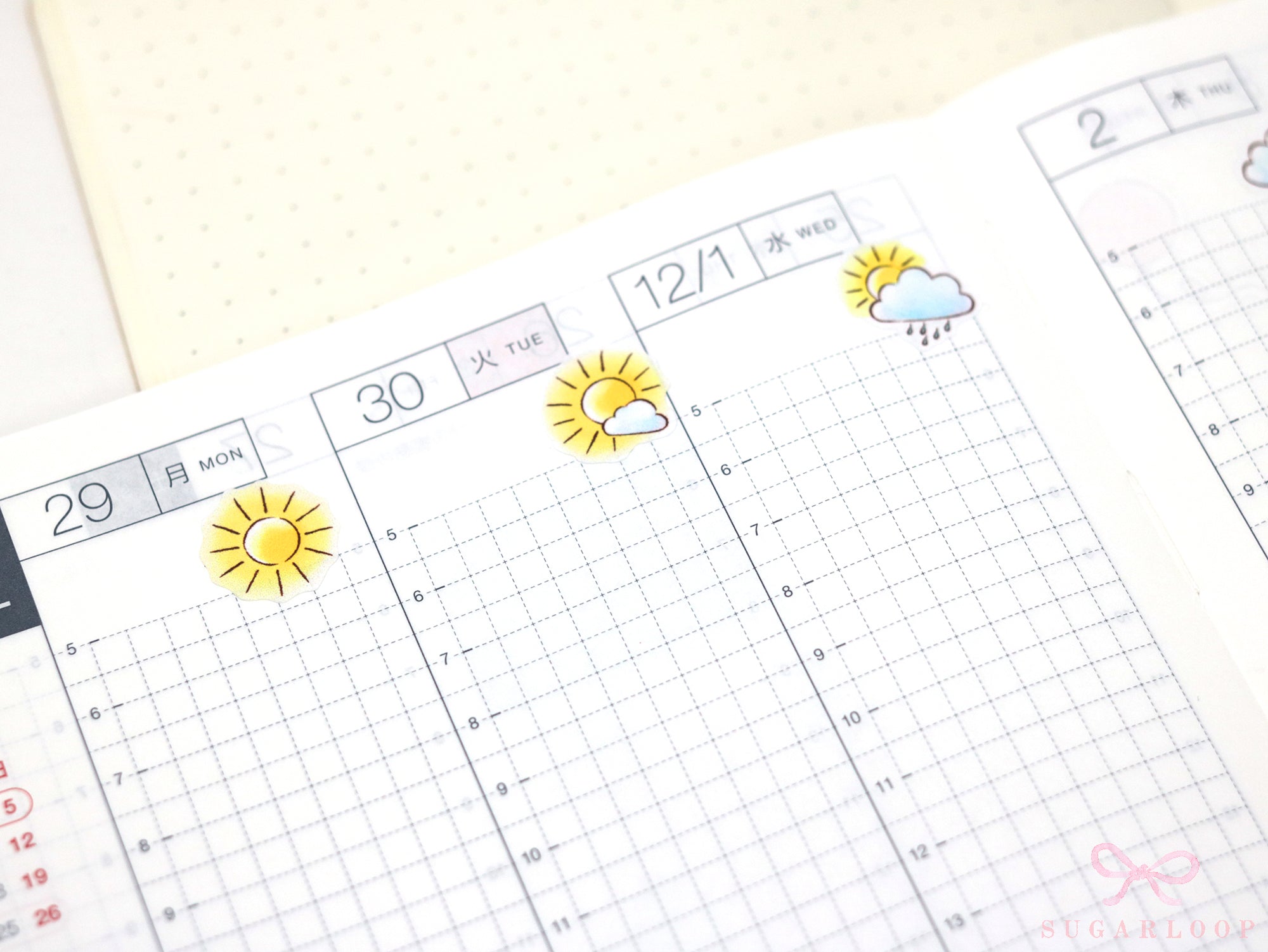 Watercolor Hand Drawn Doodle Weather Planner and Journal Stickers Icons