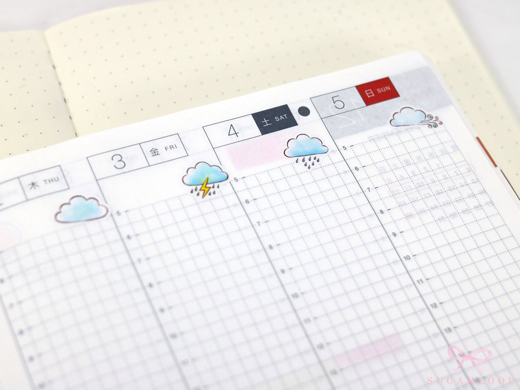 Watercolor Weather Planner & Journal Sticker Icons