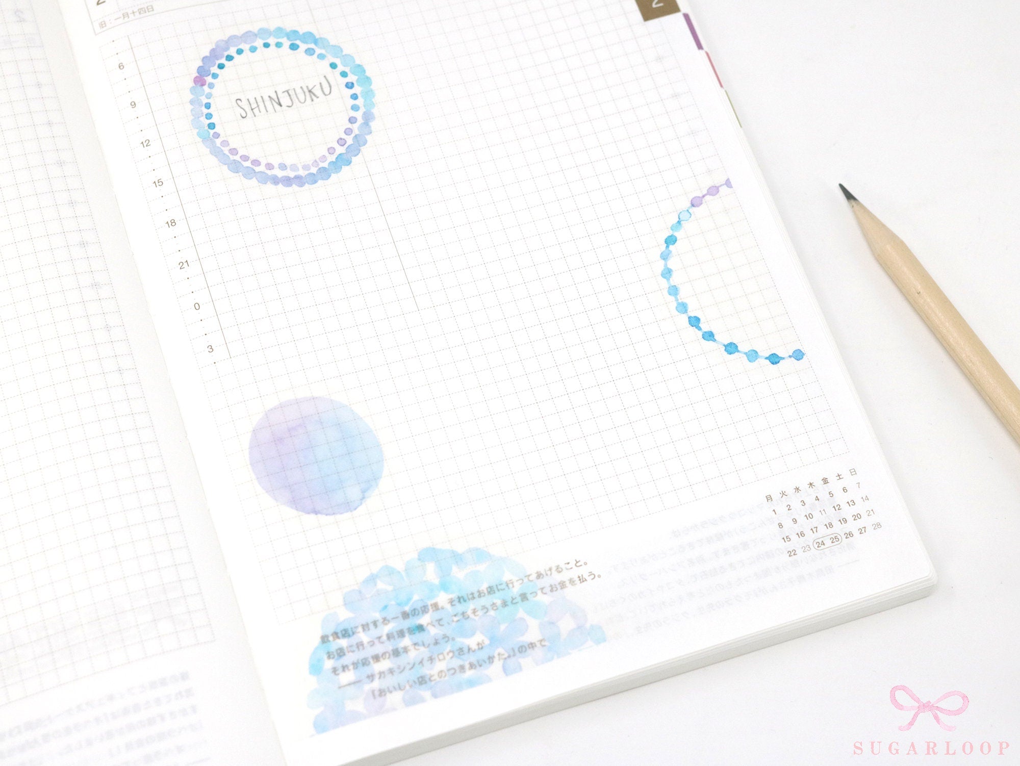 Flake Floral Deco Washi Paper Stickers for Journals Planners & Bujo