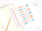 Watercolor Floral Art Washi Paper Deco Stickers Set