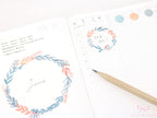 Watercolor Floral Art Washi Paper Deco Stickers Set