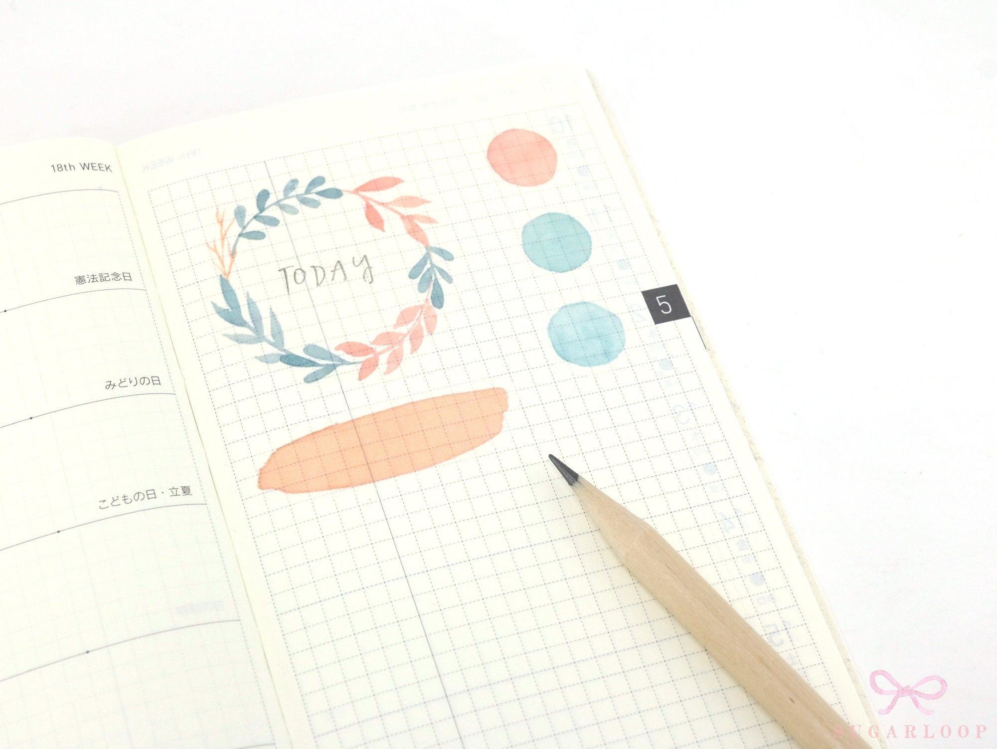 Watercolor Floral Art Washi Paper Deco Stickers Set
