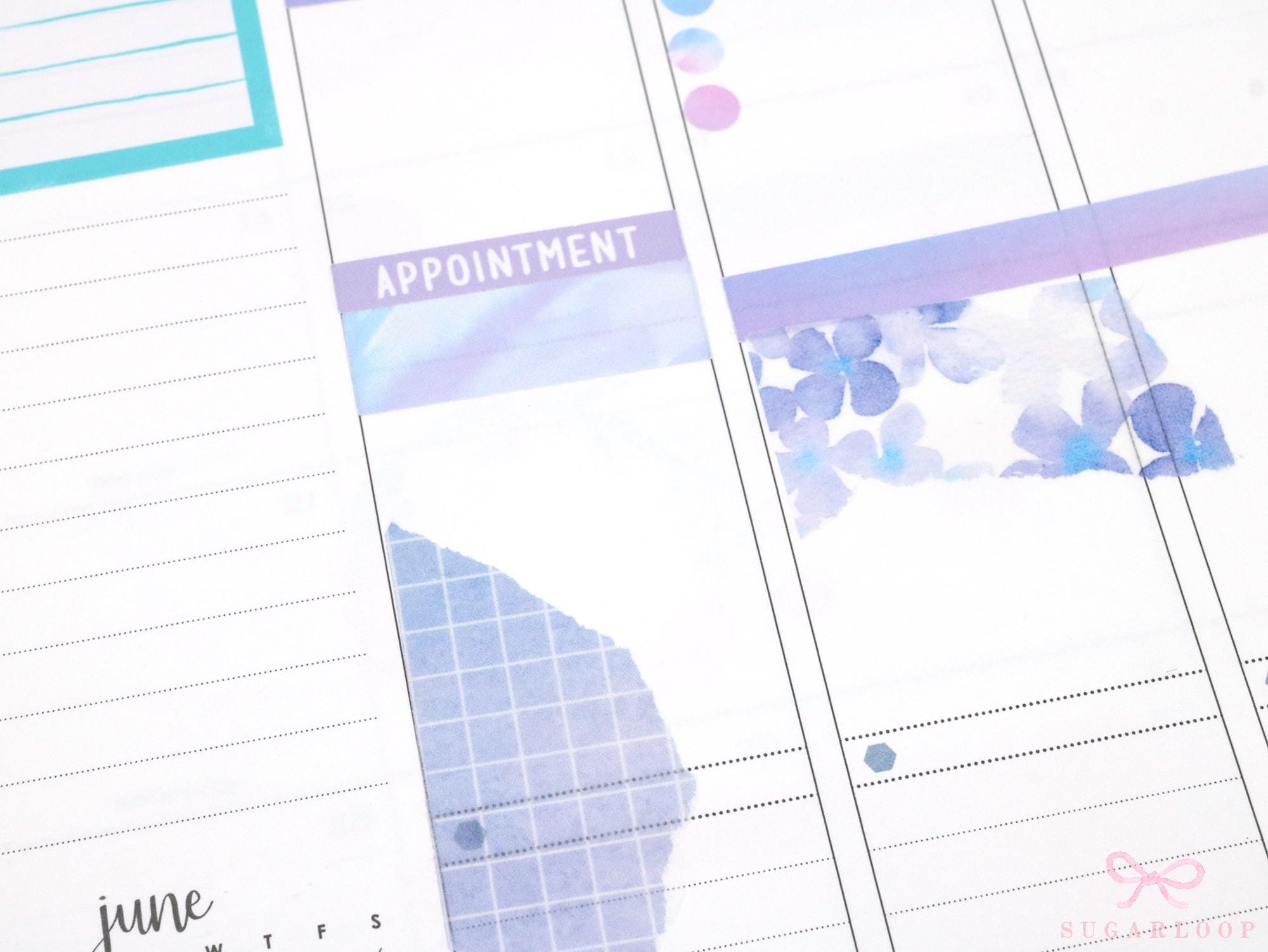 Printed Washi  A6 Paper Sized for Journaling  Planners & Bujo