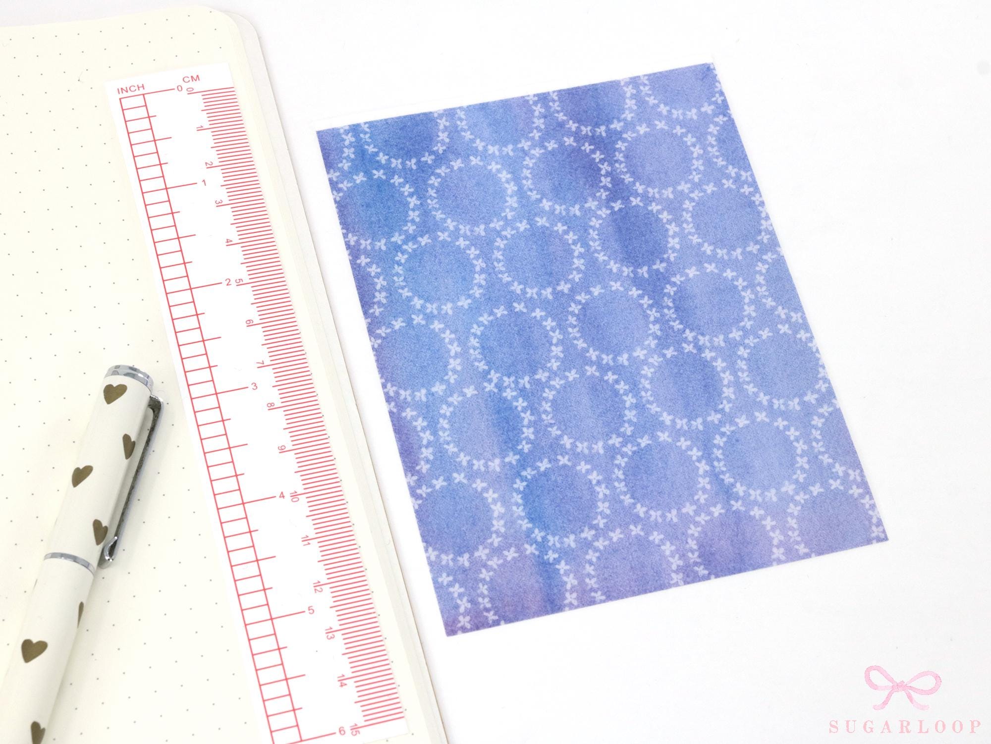 Printed Washi  A6 Paper Sized for Journaling  Planners & Bujo