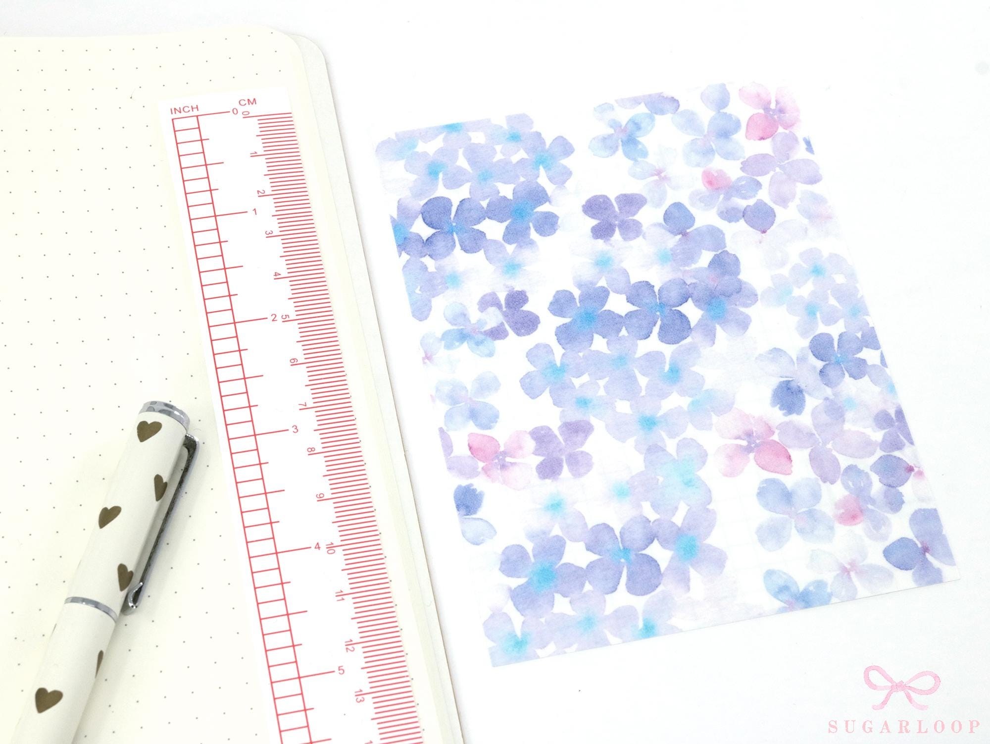 Printed Washi  A6 Paper Sized for Journaling  Planners & Bujo