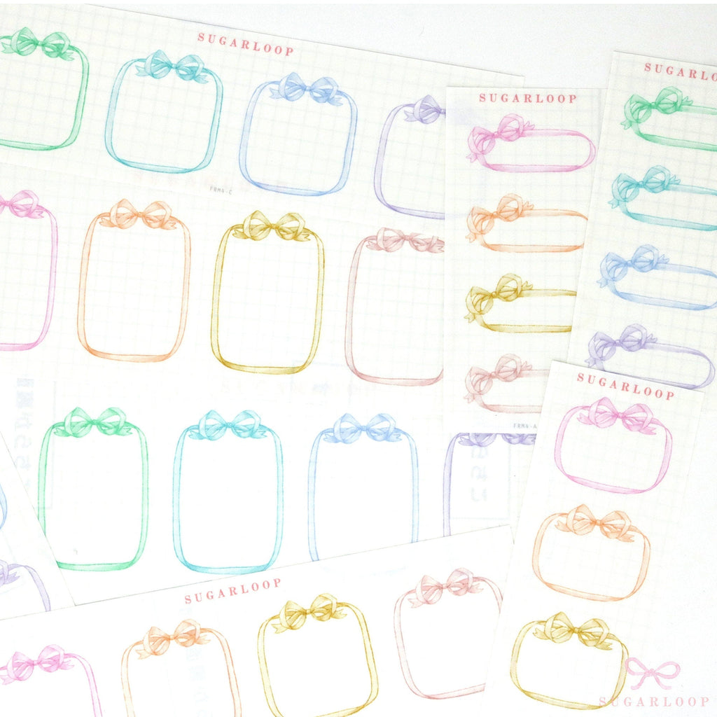 Rainbow Bow Frames for Planners and Bujo Journals