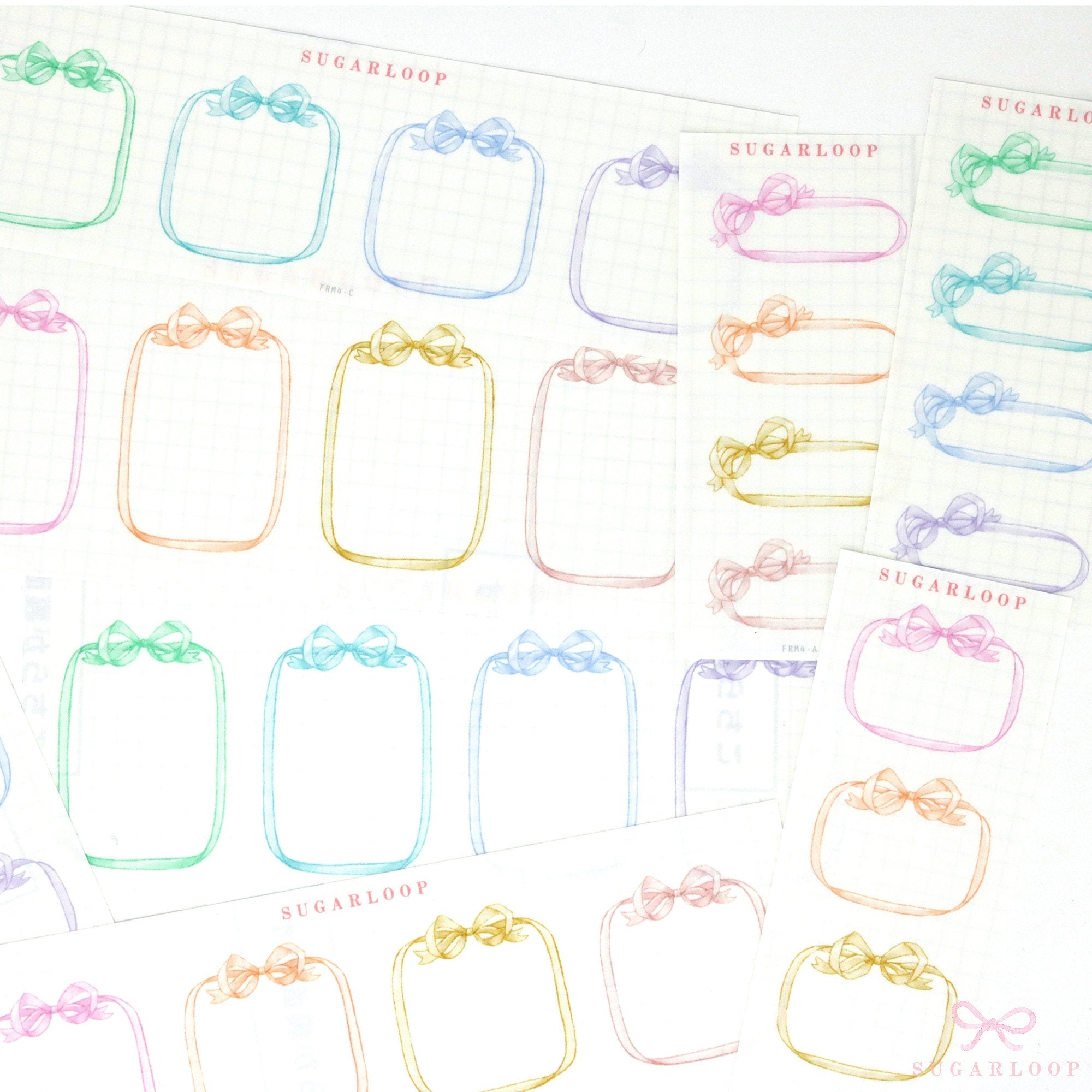 Rainbow Bow Frames for Planners and Bujo Journals