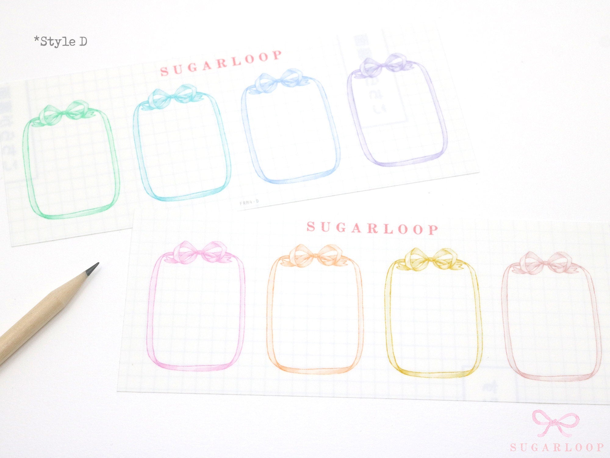 Rainbow Bow Frames for Planners and Bujo Journals