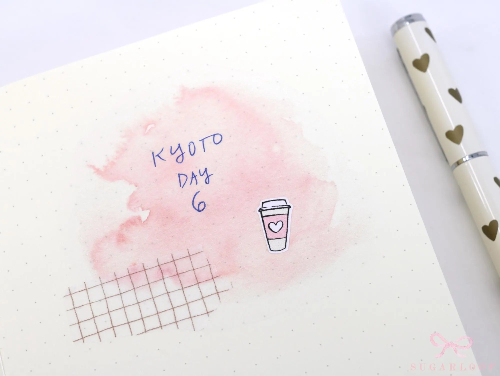 Watercolor Washi Planner and Journal Sticker Flakes: Light Pink Wash