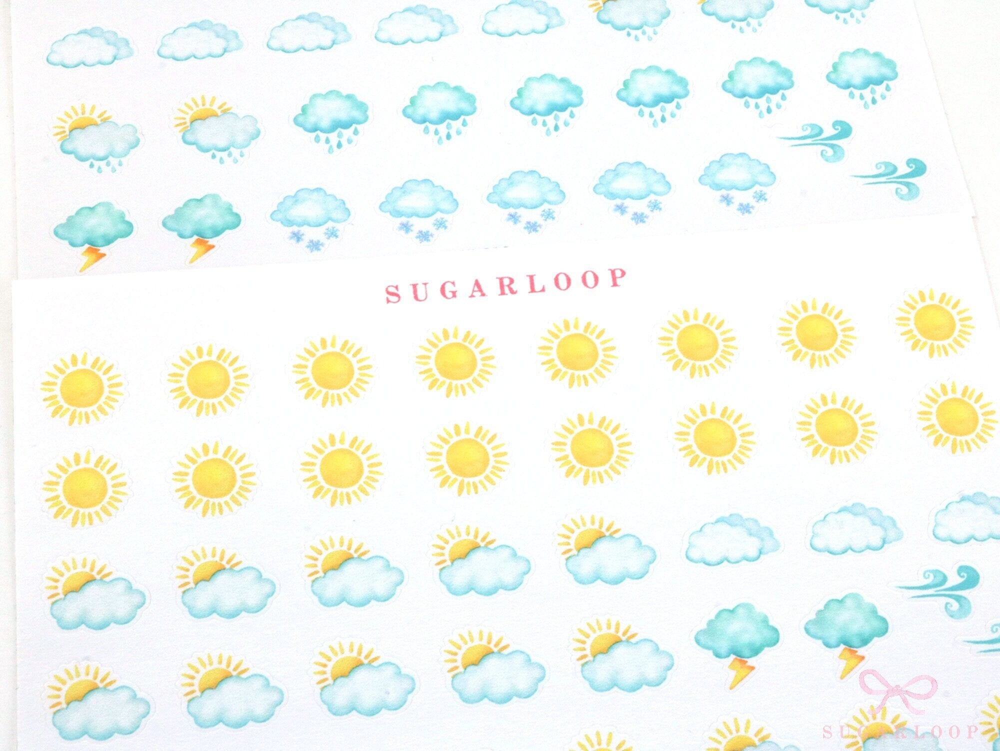 Watercolor Weather Planner Stickers – Planners  Bujo and Journals