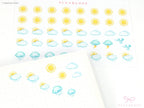 Watercolor Weather Planner Stickers – Planners  Bujo and Journals